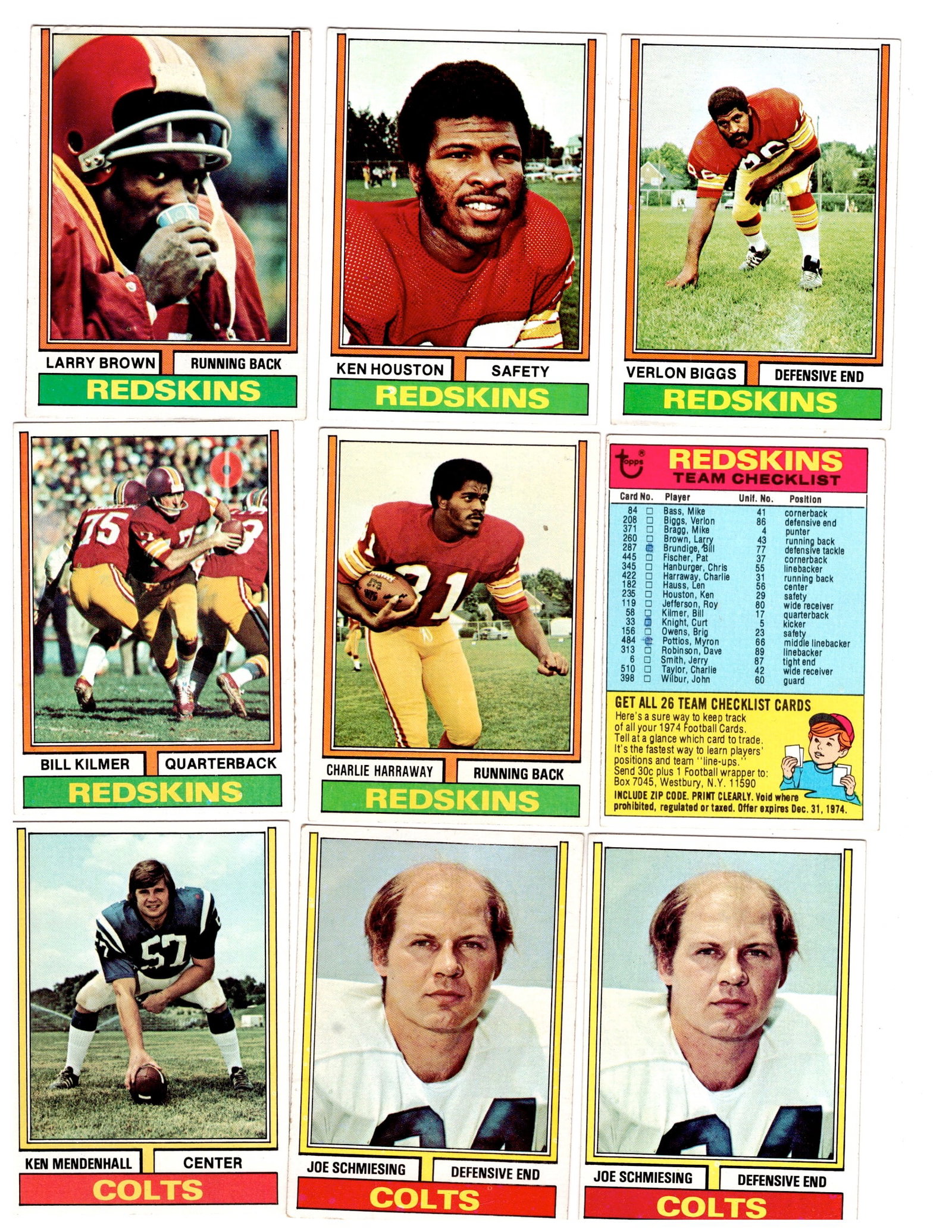 1974-75-76  Topps Football, Various Teams (1 of 7)