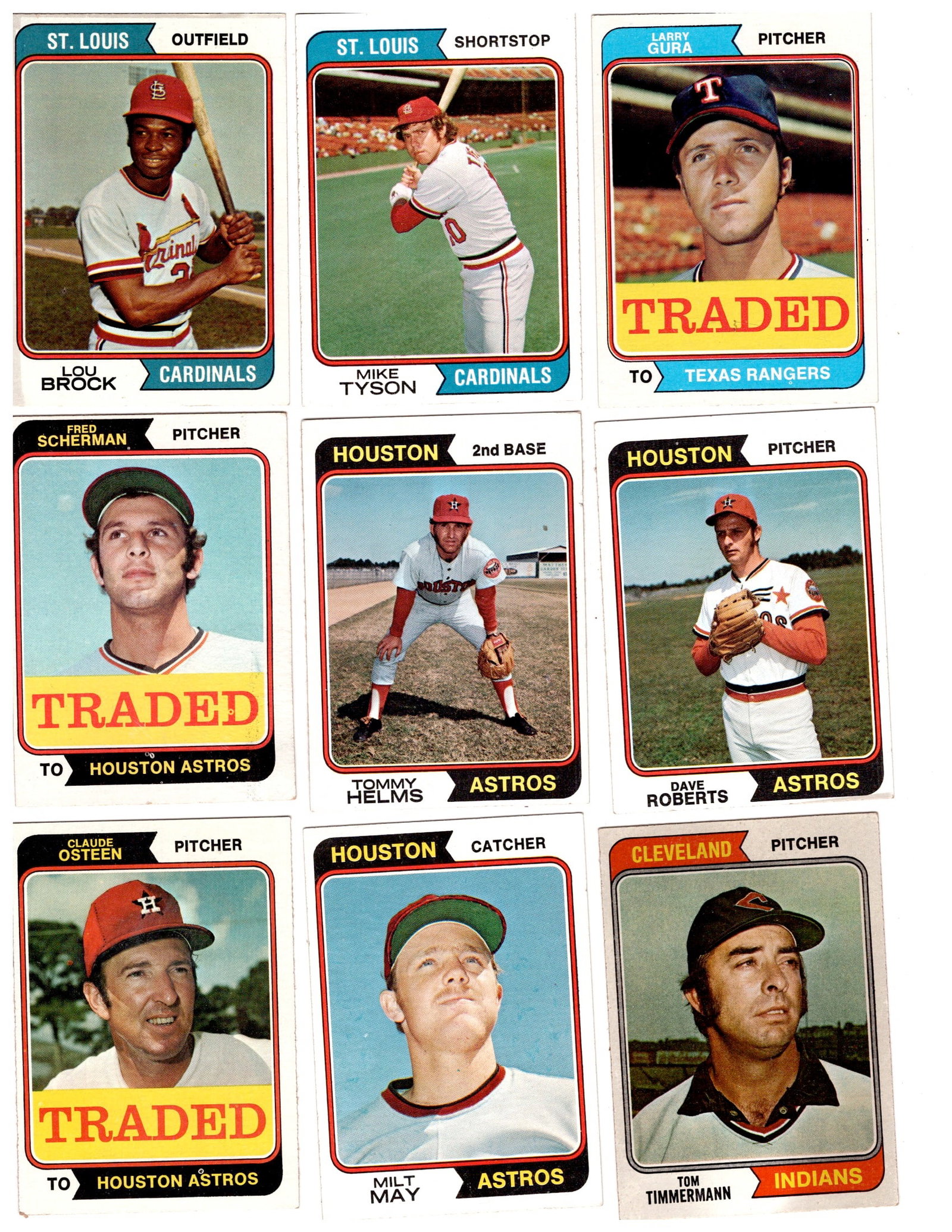 1974 Topps Baseball, Various Teams (1 of 4)