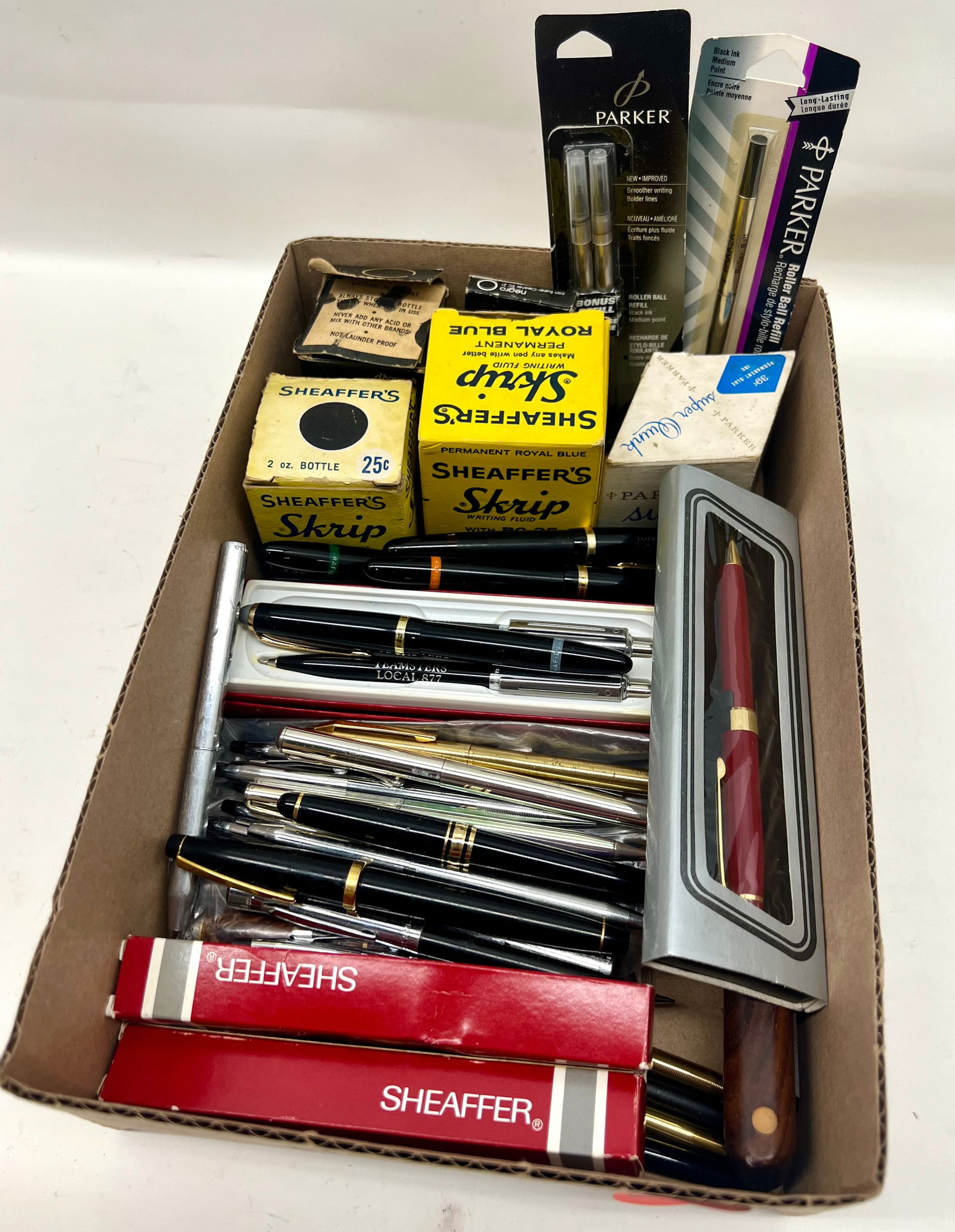 Tray lot, pens, Pencils, ink etc. (1 of 3)