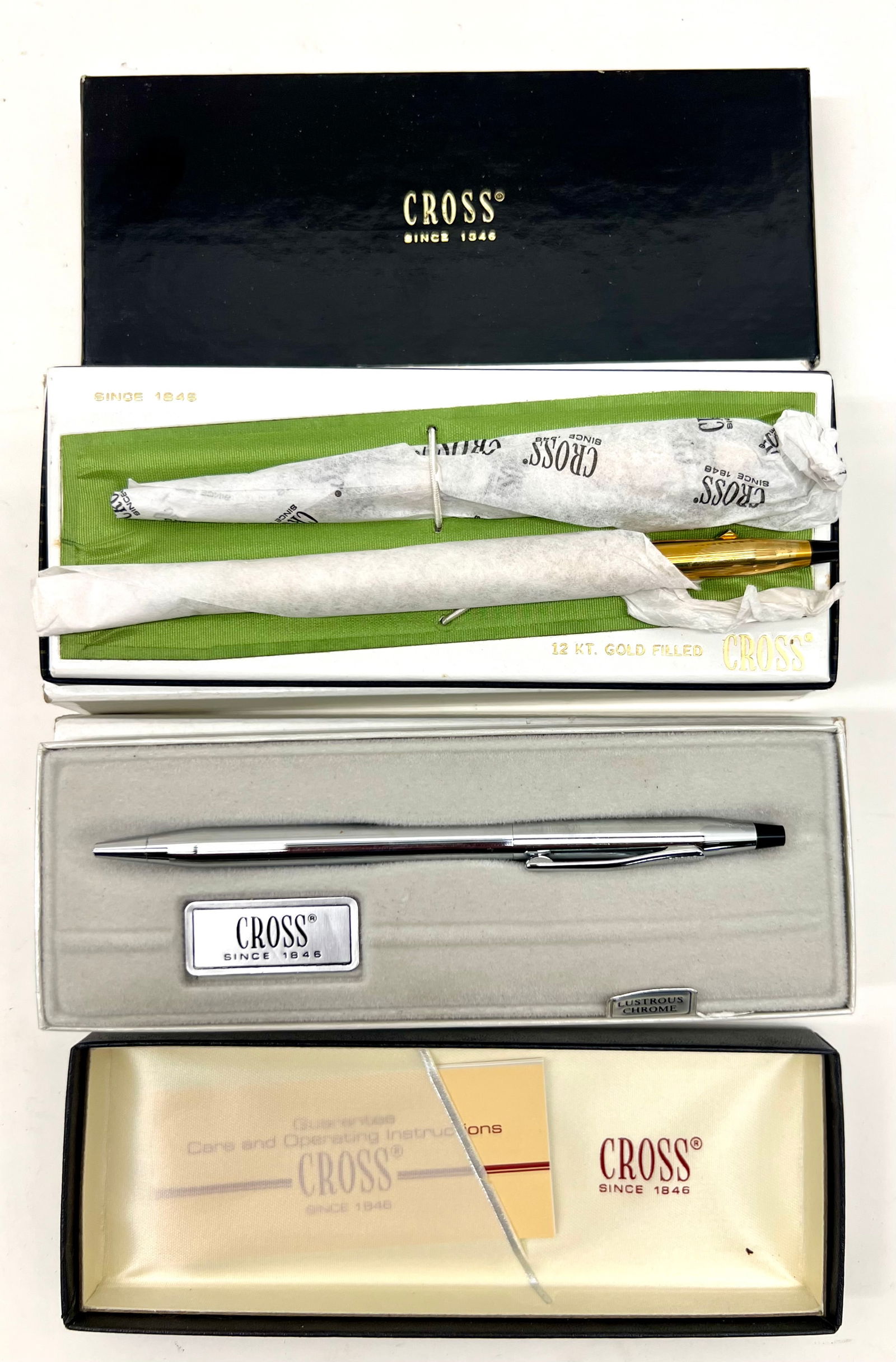 Cross Lustrous Chrome pen in box,  Cross pen & pencil set (1 of 2)