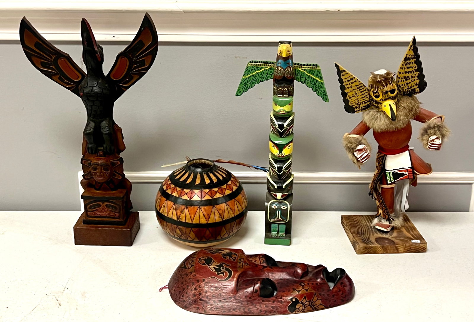 Kachina Doll, Carved Mask, Decorated Gourd Etc: Kachina Doll, Carved Mask, Decorated Gourd Etc