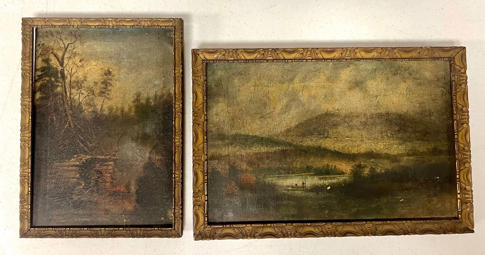 Two Antique Oil on Canvas Paintings (1 of 4)