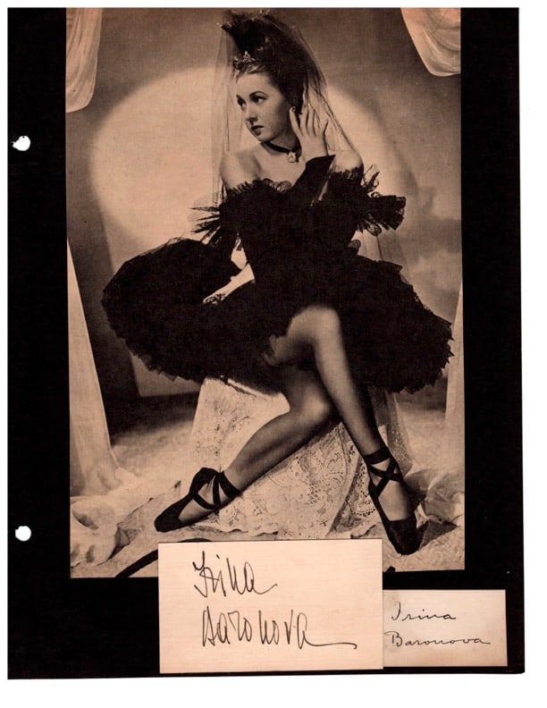 Irvana Baronova. Autogr. (1 of 1)