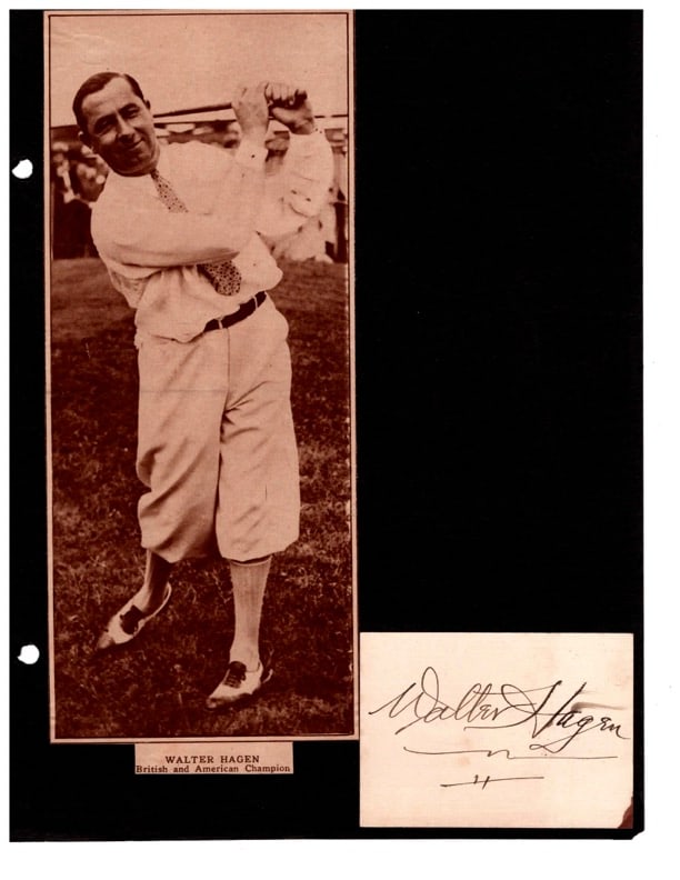 Walter Hagen Autogr. (1 of 1)