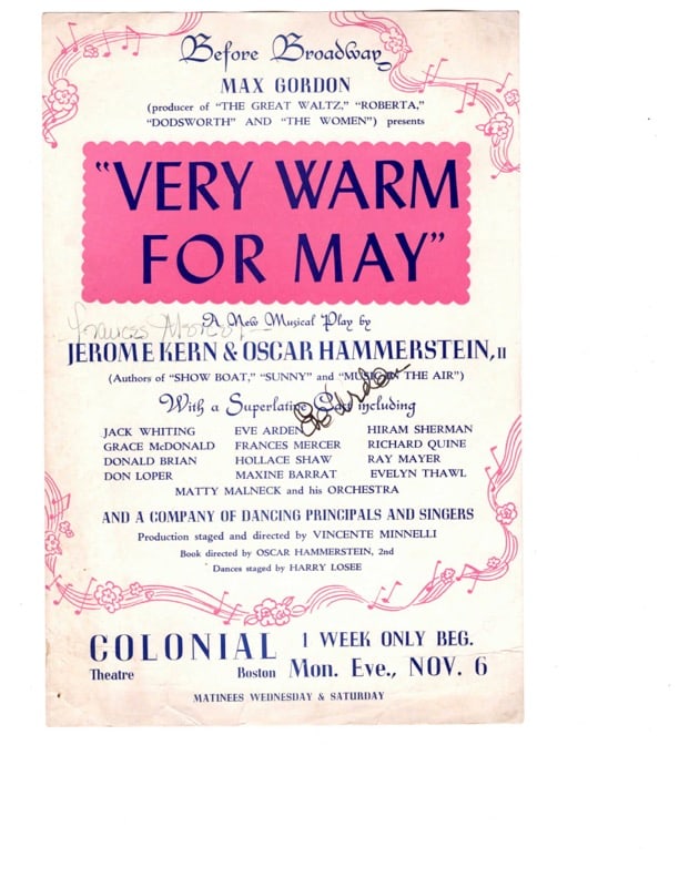 Before Broadway Autographed Program (1 of 2)