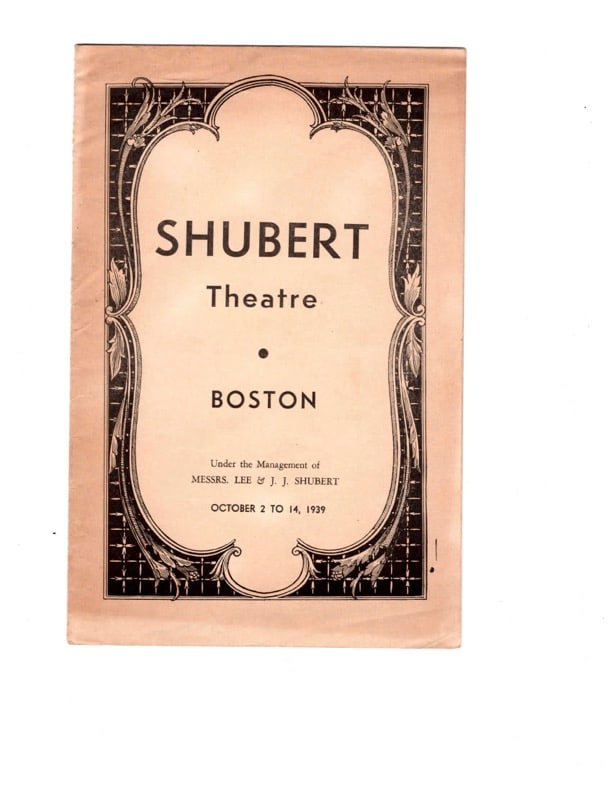 Shubert Thearter Autographed Program (1 of 4)