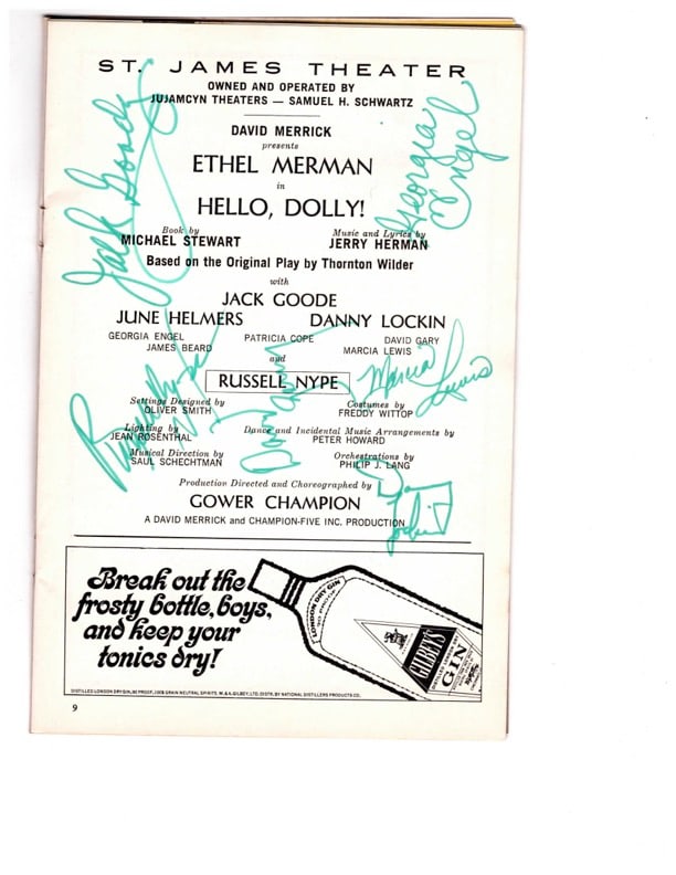 St. James Thearter Autographed Program (1 of 7)