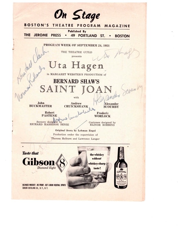 On Stage Theatre Program Autographed (1 of 4)