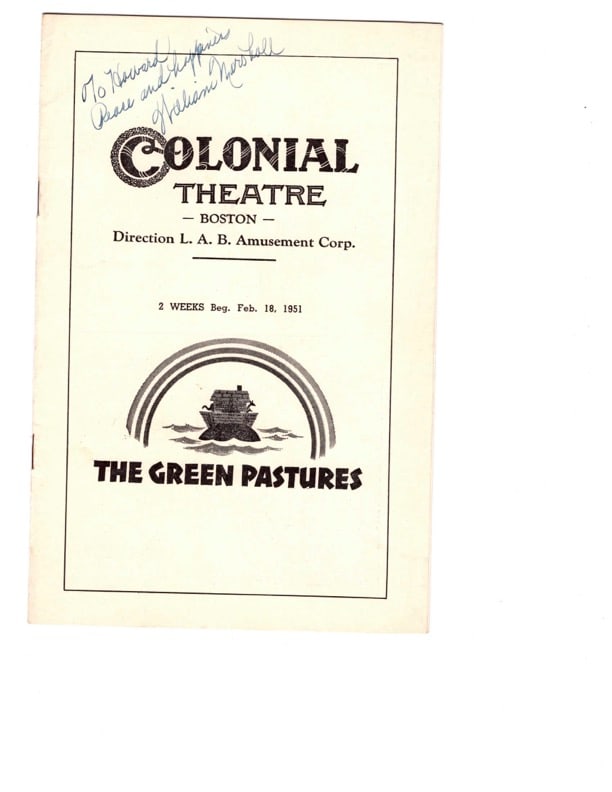 Colonial Theater Program Autographed (1 of 4)