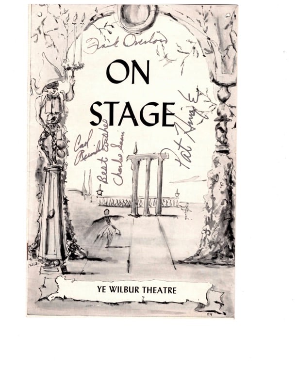 On Stage Wilbur Theater Program Autographed (1 of 4)