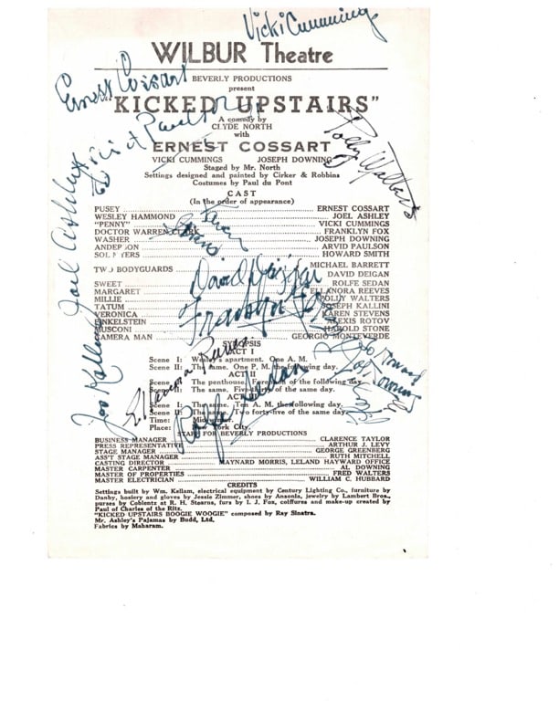 Wilbur Theartre Program, Autographed (1 of 1)