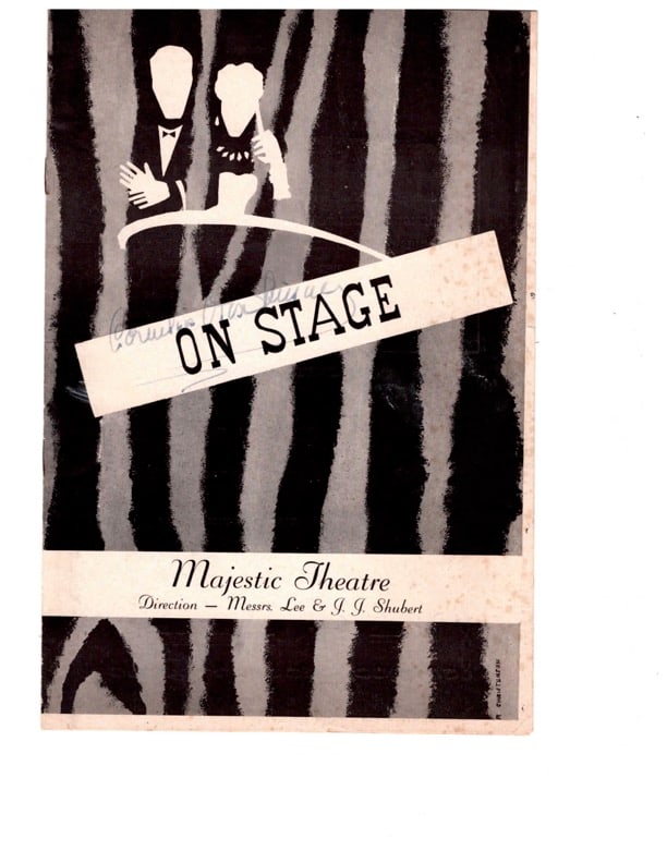 On Stage Majestic Theatre Program Autographed (1 of 2)