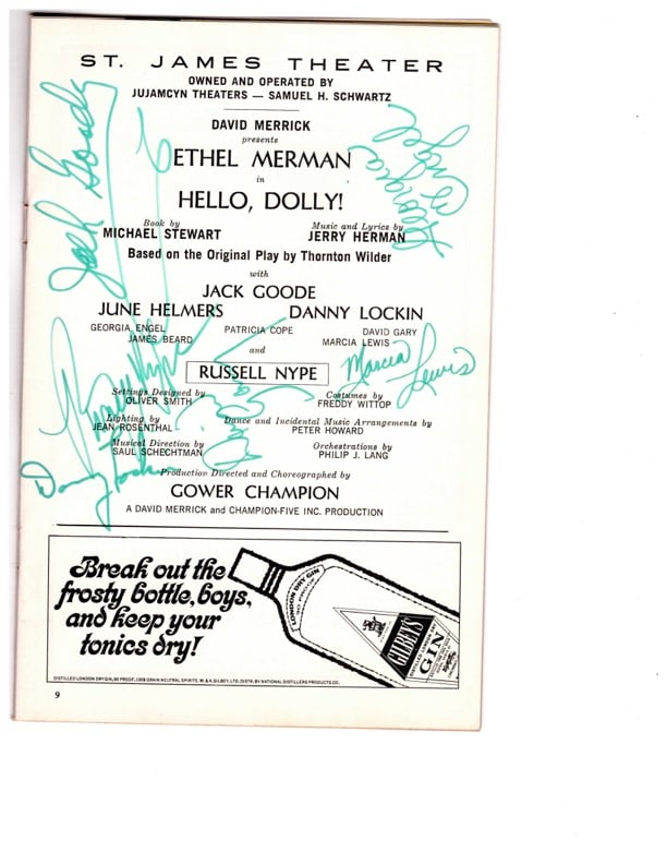 St. James Theater Program Autographed (1 of 4)