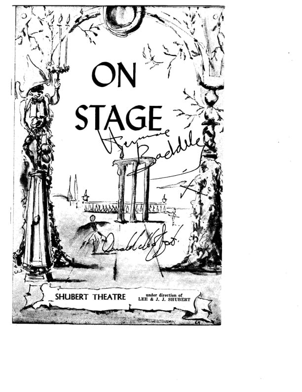 On Stage Shubert Theatre Program Autographed (1 of 2)