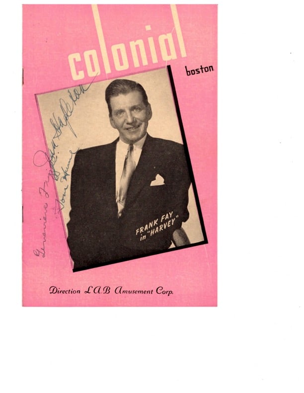 Colonial Theatre Program Autographed (1 of 3)