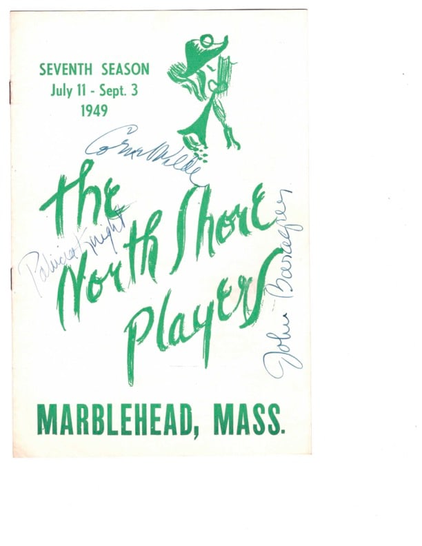 The North Shore Players Theatre Program Autographed (1 of 3)