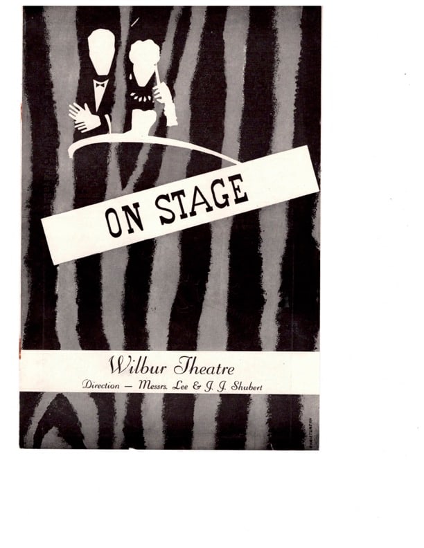 On Stage WilburTheatre Program Autographed (1 of 3)