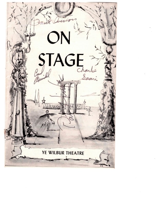 On Stage Wilbur Theatre Program Autographed (1 of 3)
