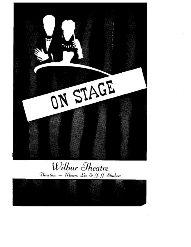 On Stage WilburTheatre Program Autographed (1 of 4)
