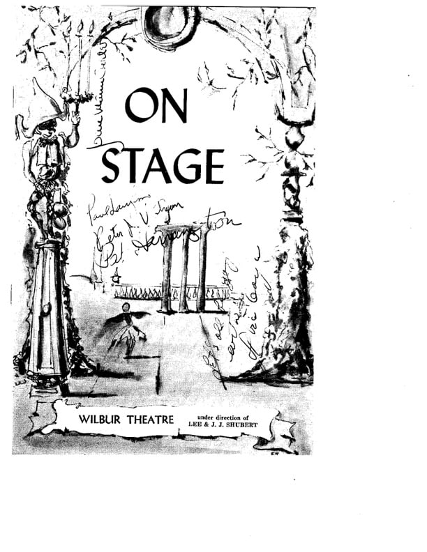 On Stage WilburTheatre Program Autographed (1 of 2)