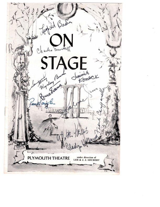 On Stage Plymouth Theatre Program Autographed (1 of 2)