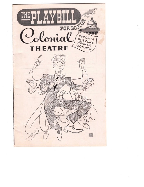 The Playbill For Boston, Colonial Theater Program Autographed (1 of 2)