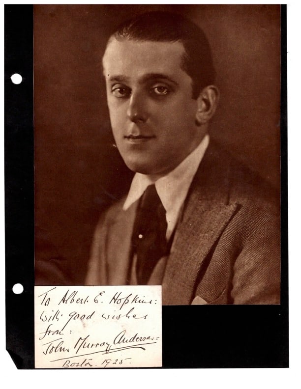 Autograph John Murray Anderson (1 of 1)