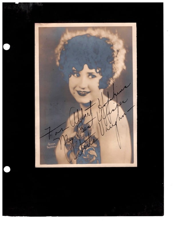 Two Autographs, Alberta Vaughn & Helen Westly (1 of 2)