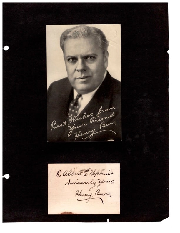 Autograph Henry Burr (1 of 1)