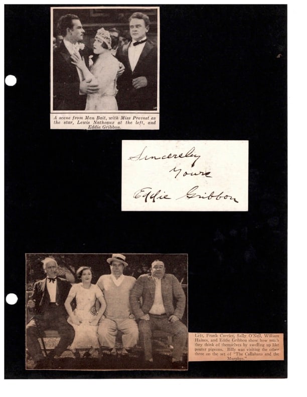 Autograph Eddie Gribbon (1 of 1)