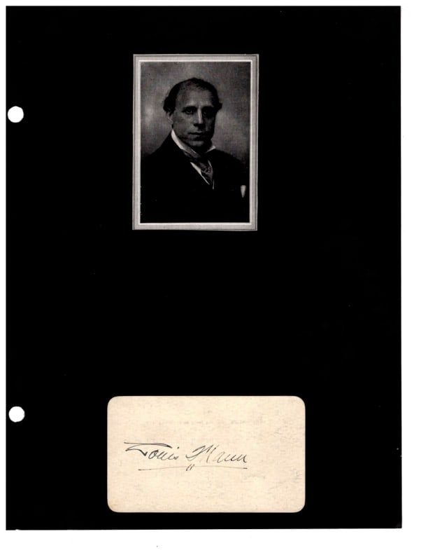 Autograph Louis Mann (1 of 1)