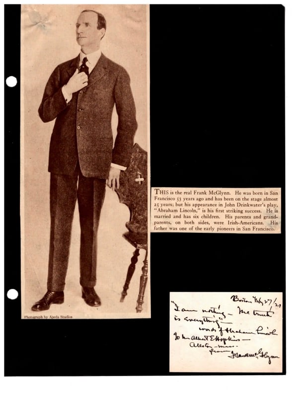 Autograph Frank McGlynn (1 of 1)