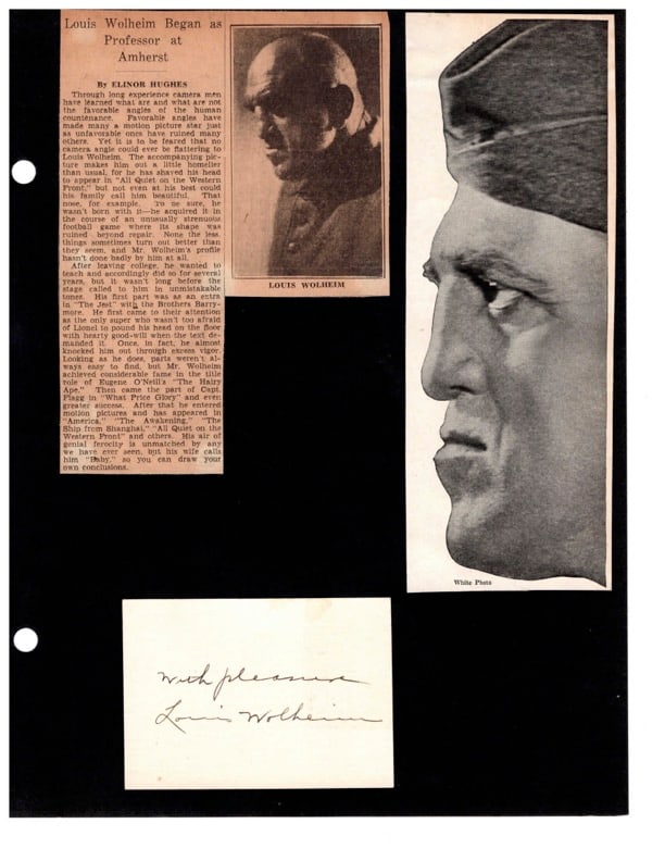 Autograph Louis Wolheim (1 of 1)