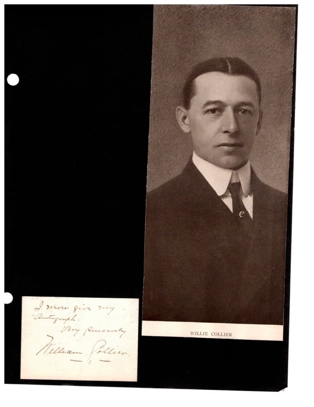 Autograph William Collier (1 of 1)