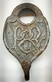 Philadelphia & Reading Railway Fancy Cast Back Brass Lock