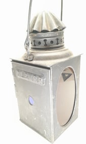 DL&W Railroad Small Red/Clear Lamp Blue peek holes