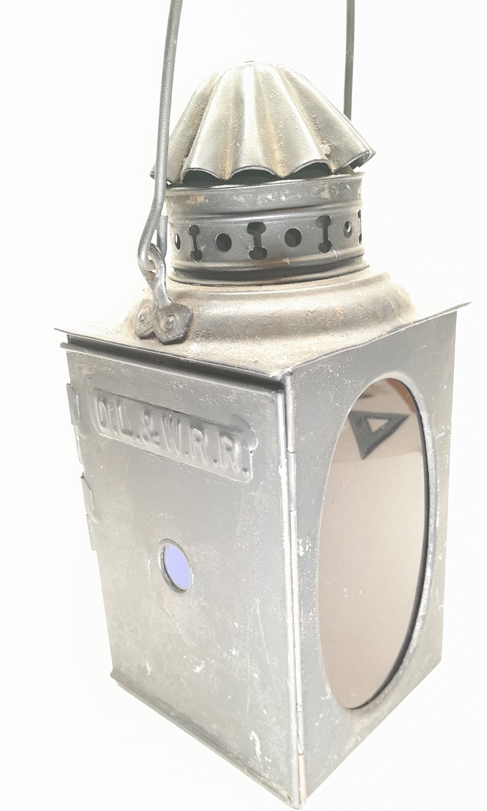 DL&W Railroad Small Red/Clear Lamp Blue peek holes (1 of 6)