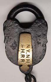 New Haven Railroad Smoke House Lock with "Car" bit