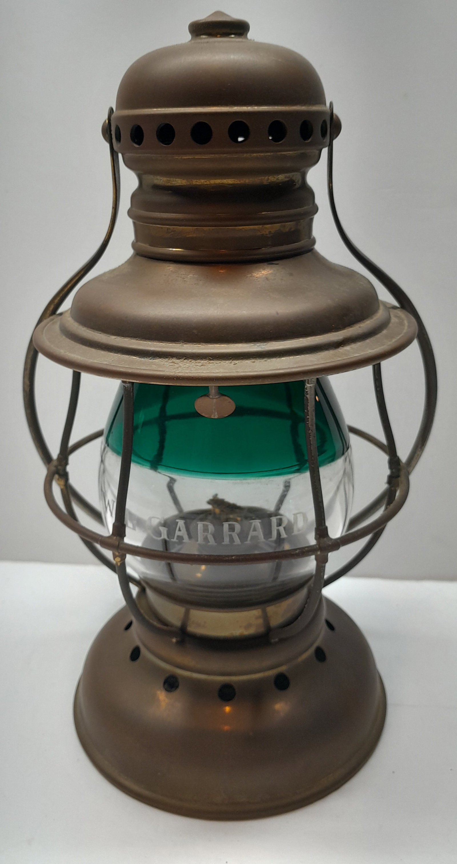 Presentation Lantern N. L GARRARD Green/Clear Globe (1 of 8)