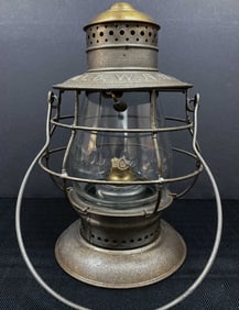 DL&W Brasstop Bellbottom Lantern Clear Cast “DL&W" Globe