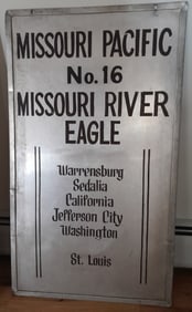 MoPac "MIssouri River Eagle" Metal Gate Sign 22" x 38"