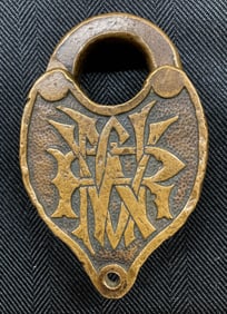 Northern Central Railway - Brass Fancy Cast Bak Lock NCRW - S&M