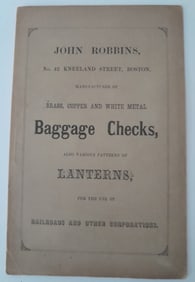 Earliest Known John Robbins Catalog 1959-1861