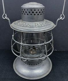 BR&P Ry Defiance Wire Wrap Bellbottom Lantern Cast BR&P Ry Globe