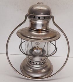 Meyrose Conductor Lantern Plated - Free Blown Globe