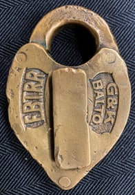 East Broad Top Railroad Cast Panel Brass Switch Lock