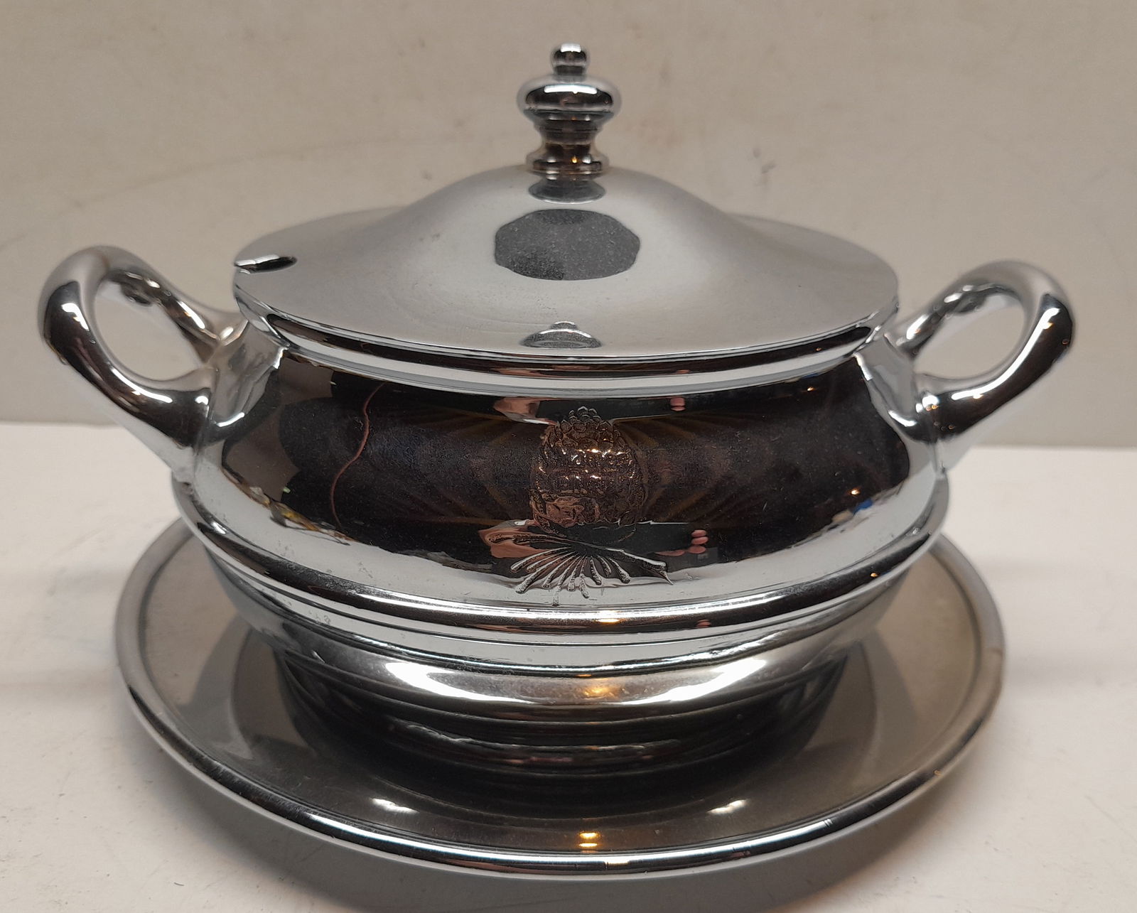 Maine Central Railroad Silver Tureen 1 1/2 Pints w. Base Plate (1 of 7)
