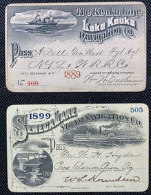 2 NY Boat Passes: Lake Keuka Navigation, Seneca Lake - Vignettes