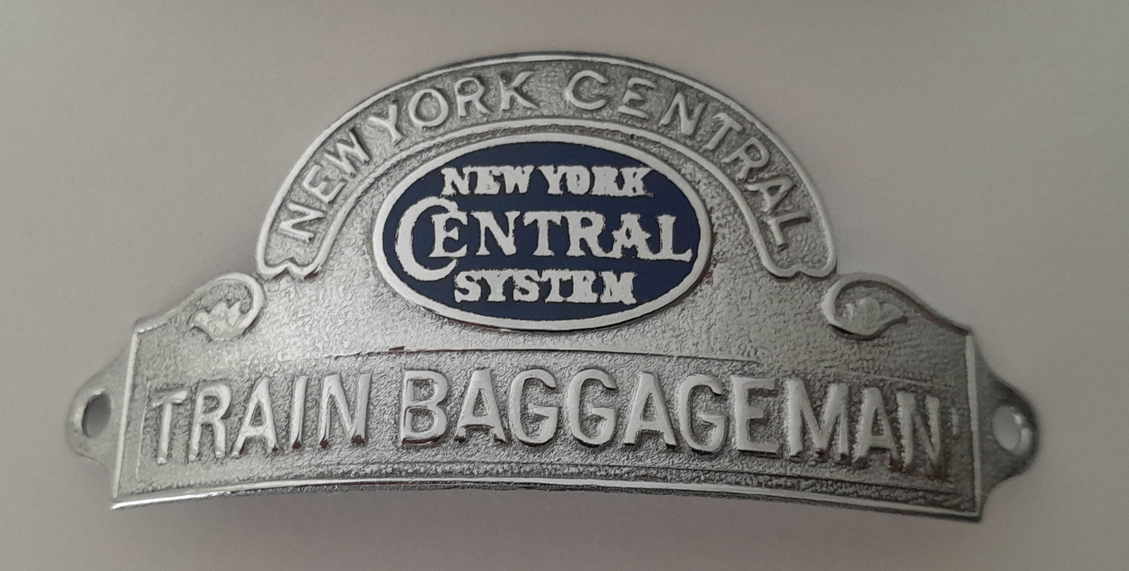 New York Central Railroad Train Baggageman Hat Badge (1 of 2)