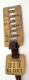 One of a kind patent - Brass Baggage Tag Set